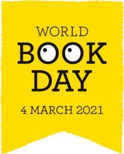 World book day logo and event date 4 March 2021